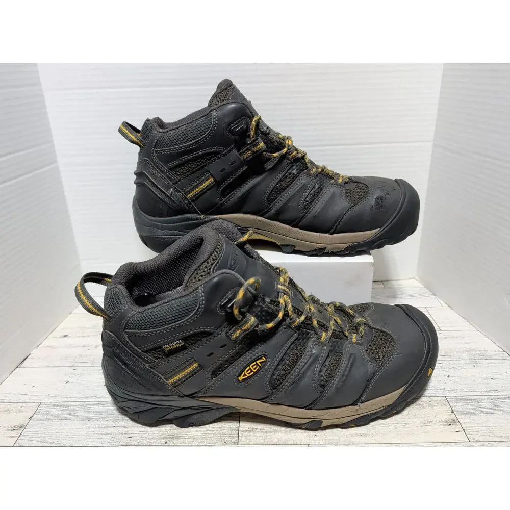 KEEN Utility Lansing Mid Waterproof Safety Steel Toe Boots Mens Size 13EE WIDE